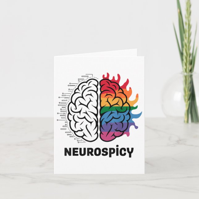 Carte Conception de mème de cerveau épicé Neuro _1 (Devant)
