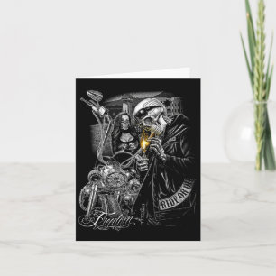 Carte Conception de moto mécanique de moto Halloween