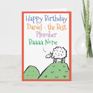 Carte Conception de mouton amusante Joyeux anniversaire 