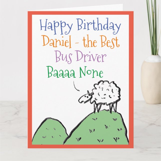 Carte Conception de mouton Joyeux anniversaire à un cond (Devant)