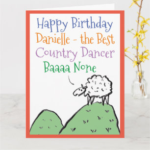 Carte Conception de mouton Joyeux anniversaire à un dans