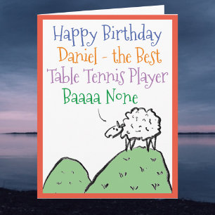 Carte Conception de mouton Joyeux Anniversaire Joueur de