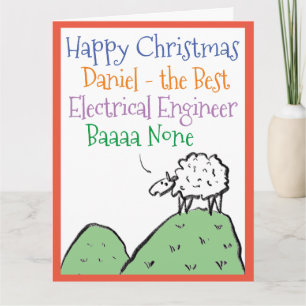 Carte Conception de mouton Joyeux Noël Ingénieur électri