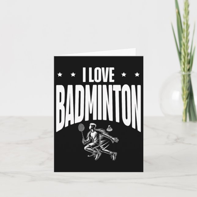 Carte Conception de navette d'amour de joueur de Dminton (Devant)