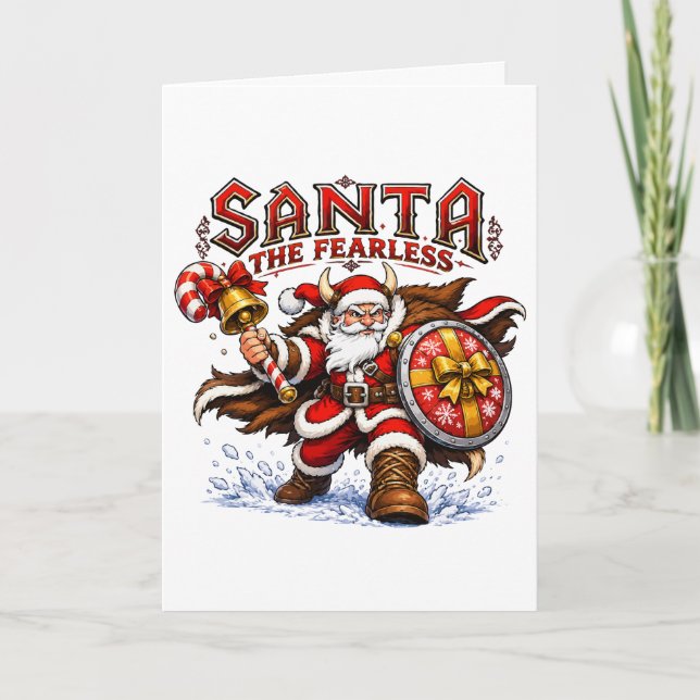 Carte Conception de Noël Santa le Sans Peur (Devant)