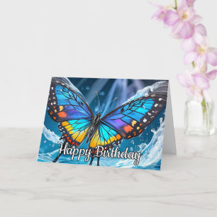 Carte Conception de papillon artistique coloré mignon