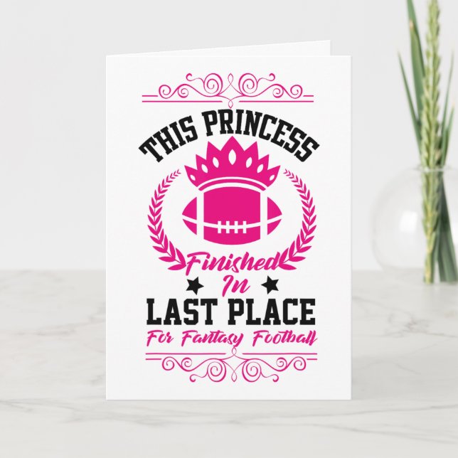 Carte Conception de parti drôle de princesse de footll d (Devant)