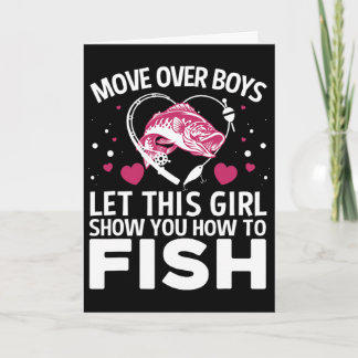 Carte Conception de pêche drôle pour filles femmes pêche