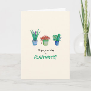 Carte Conception de plantes et de succulentes à l'aquare