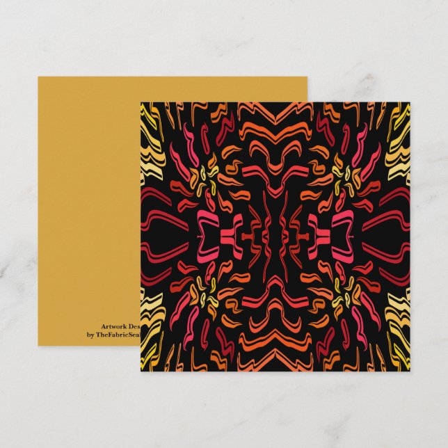 Carte Conception de ruban jaune rouge orange (Devant / Derrière)