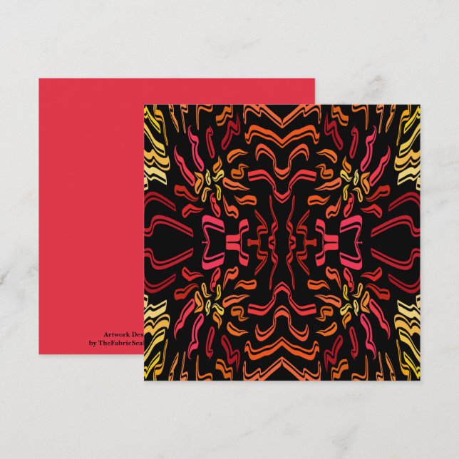 Carte Conception de ruban jaune rouge orange nuancé (Devant / Derrière)