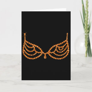 Carte Conception de soutien-gorge orange Halloween Costu
