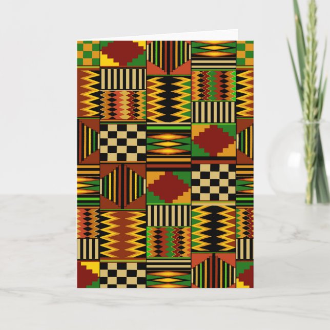 Carte Conception de tissu Kente royal africain (Devant)