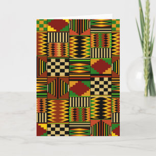 Carte Conception de tissu Kente royal africain