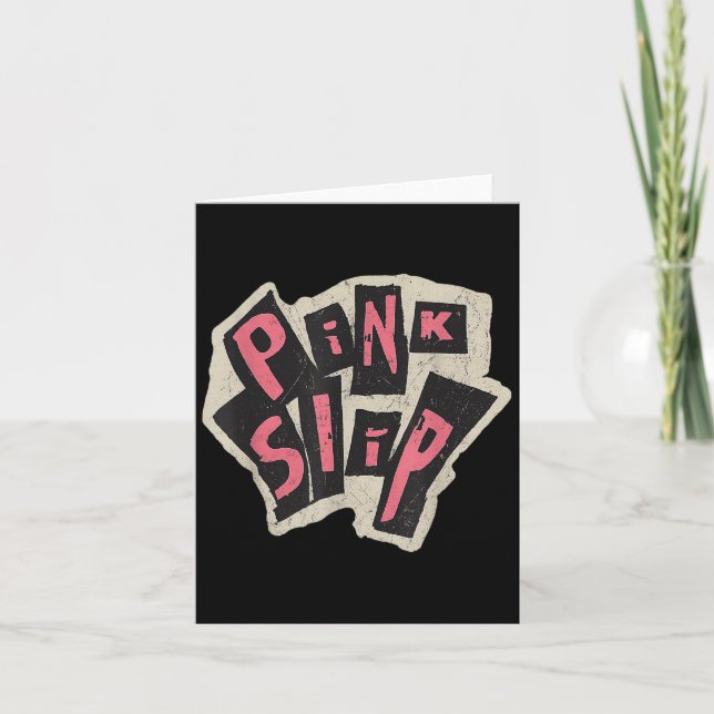 Carte Conception de typographie grunge en détresse Slip  (Devant)