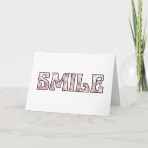Carte Conception de typographie positive sourire