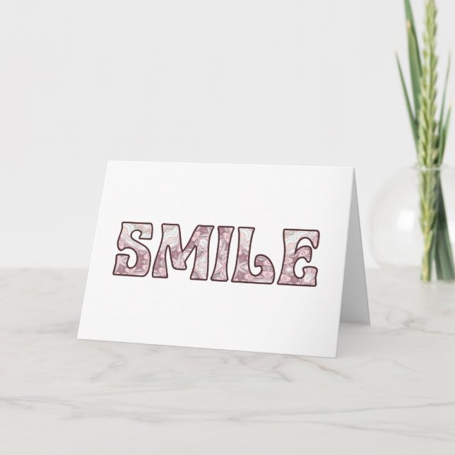 Carte Conception de typographie positive sourire (Devant)