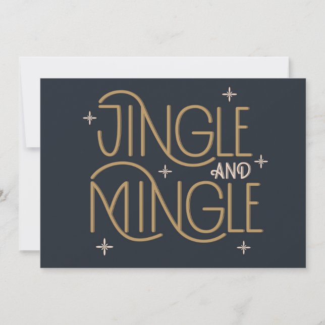 Carte Conception de vacances festive Jingle et Mingle (Devant)