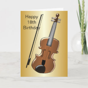 Carte Conception de violon Personnalisé 18e anniversaire