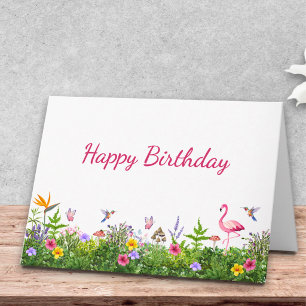 Carte Conception de vœux d'anniversaire pour jardin de f