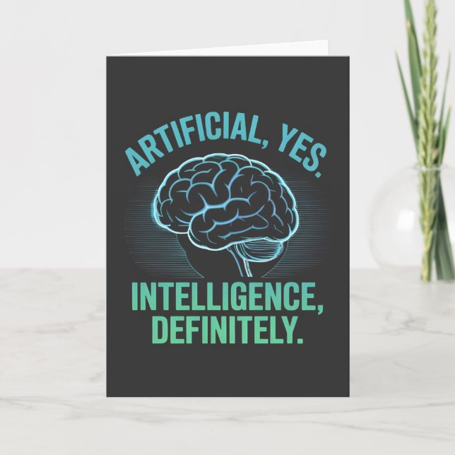 Carte Conception d'humour de cerveau d'intelligence arti (Devant)