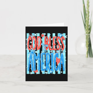 Carte Conception Dieu bénisse l'Amérique Art patriotique