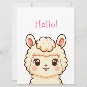Carte Conception d'illustration de lama mignon