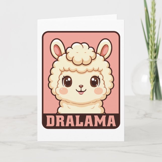 Carte Conception d'illustration de lama mignon (Devant)