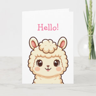 Carte Conception d'illustration de lama mignon