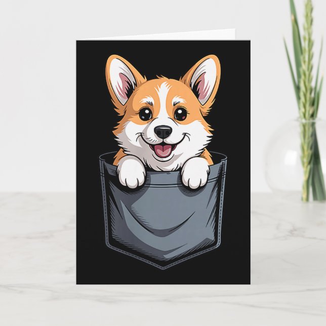 Carte Conception drôle de Corgi pour hommes femmes Corgi (Devant)