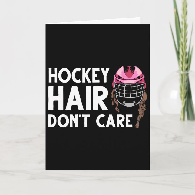 Carte Conception drôle de hockey sur glace pour femmes f (Devant)