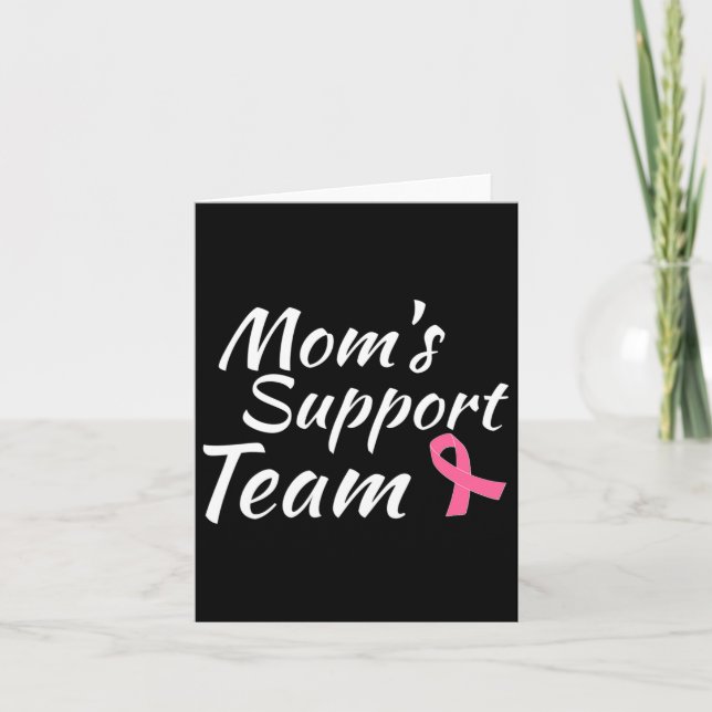 Carte Conception du cancer du sein Moms Soutien de l'équ (Devant)
