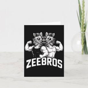 Carte Conception duo zèbre mignon Zeebros pour les amate