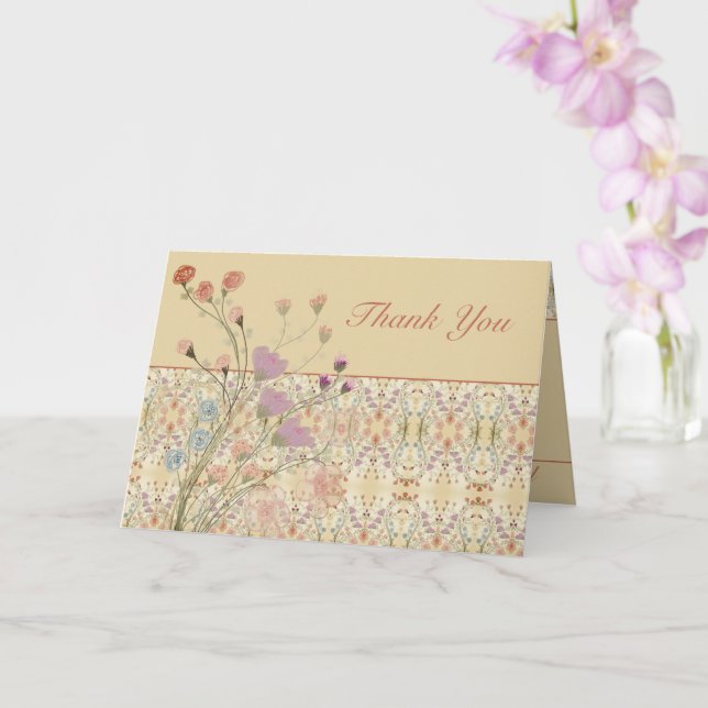 Carte Conception florale avec détails de motif (Orchidée)