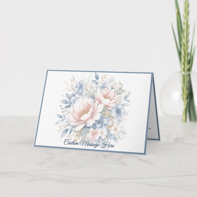 Carte Conception florale personnalisée Après-midi en fle (Devant)