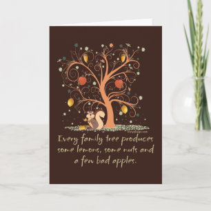 Carte Conception Humour de l'arbre généalogique