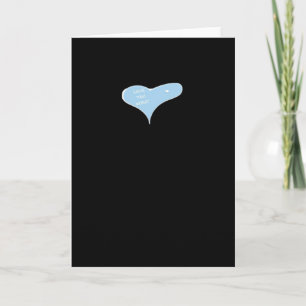 Carte Conception minimale d'amour plus bleu style 