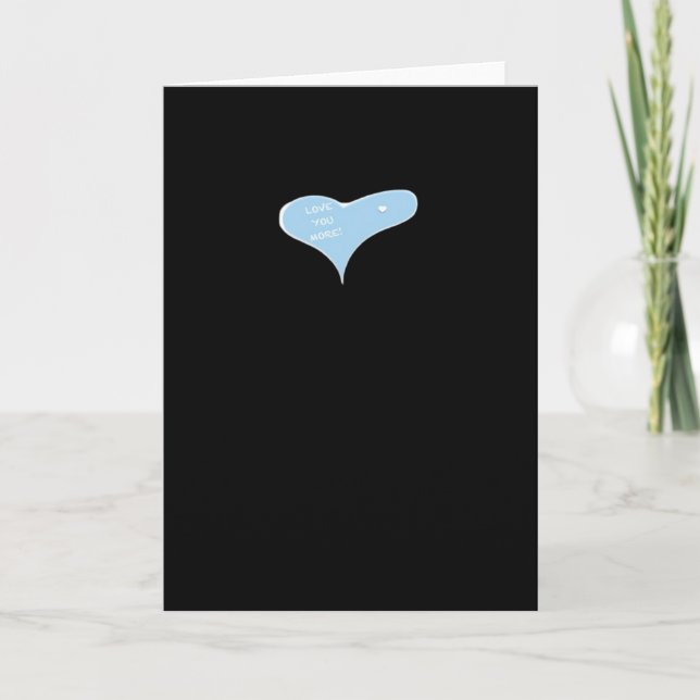Carte Conception minimale d'amour plus bleu style  (Devant)