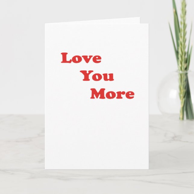 Carte Conception minimale Love You More  (Devant)