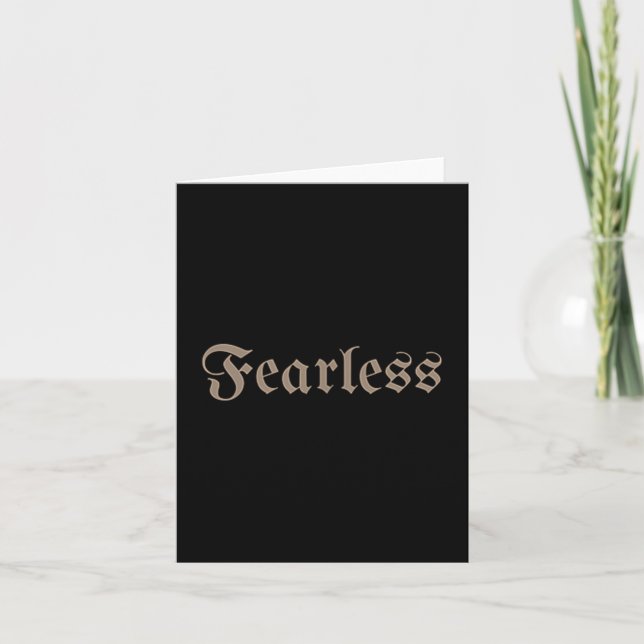 Carte Conception Motivationnelle Sans Peur Pour Hommes,  (Devant)