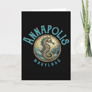 Carte Conception nautique d'Annapolis Maryland hippocamp