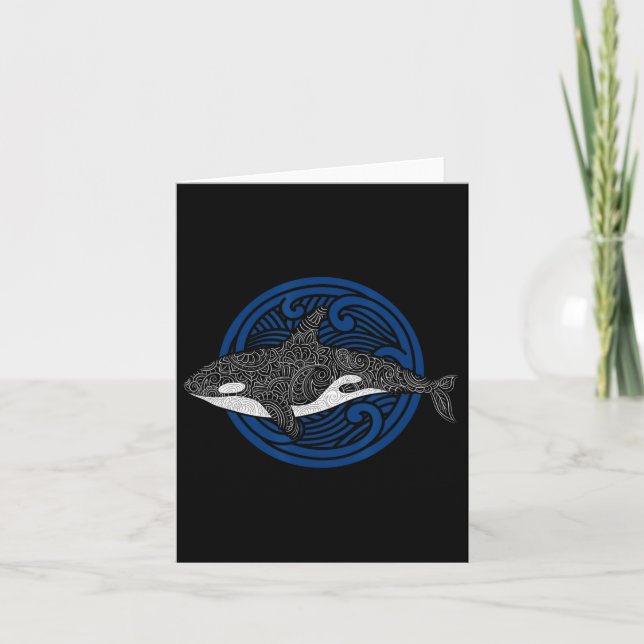 Carte Conception Orque Océan Vagues Hommes Garçons Enfan (Devant)