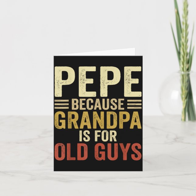 Carte Conception Pepe pour grand-père de petits-enfants  (Devant)