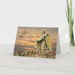 Carte Conception religieuse réfléchie Envoi de prières