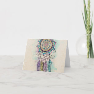Carte conception tribale de mandala de dreamcatcher de