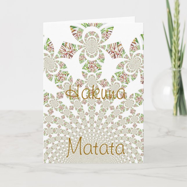 Carte Conception Unique Hakuna Matata : Vibes Sereines (Devant)