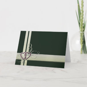 Carte Conception vert-foncé de coeur
