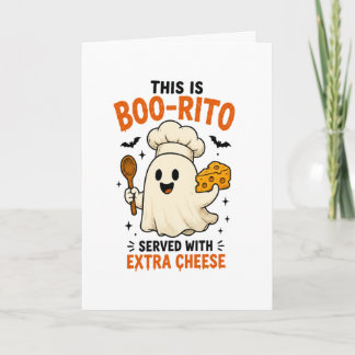 Carte Conception « Voici un Boo-Rito servi avec du froma