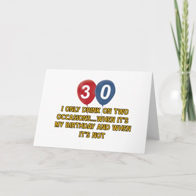 Carte conceptions d'anniversaire de 30 ans (Devant)