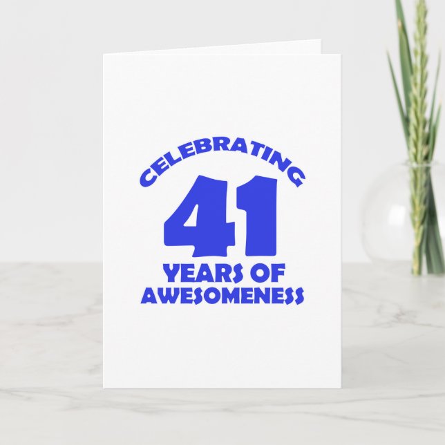 CARTE CONCEPTIONS D'ANNIVERSAIRE DE 41 ANNÉES (Devant)